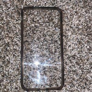 Black tint clear iPhone X max phone case